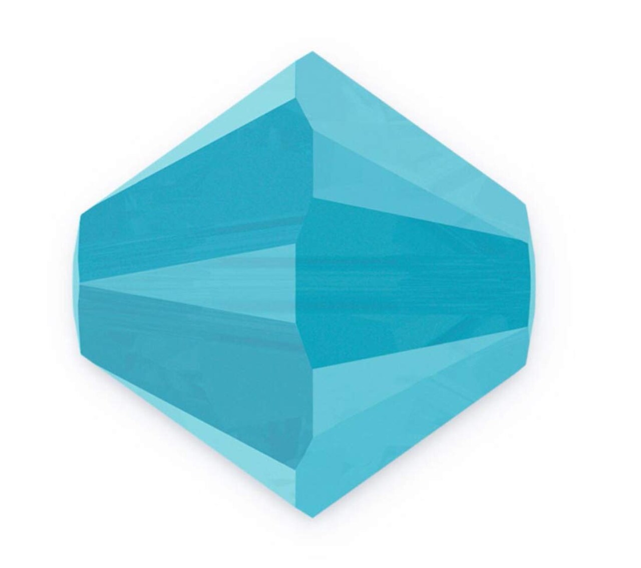 100pcs Authentic Preciosa 4mm (0.16 Inch) Small Faceted Bicone Crystal Loose Beads Blue Turquoise Compatible with Swarovski 5301/5328 for DIY Jewelry Making Pre-B439